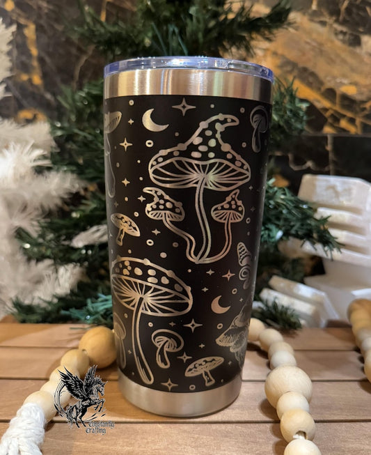 Mushroom - 20oz Tumbler Full Wrap Laser Engraved