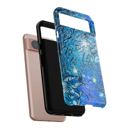 Ocean Blue Fishing Lure Phone Case – Nautical Swirl Design