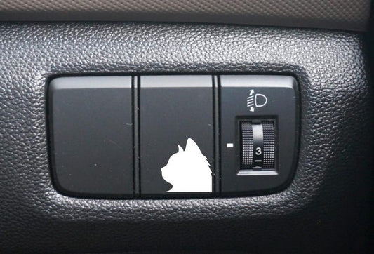 Cat Button Decal, Cat Car Decal, Eject Button, Blank Button, Vinyl Decal, Car Stickers, Vinyl Stickers, Eject Sticker, Cat car accessories
