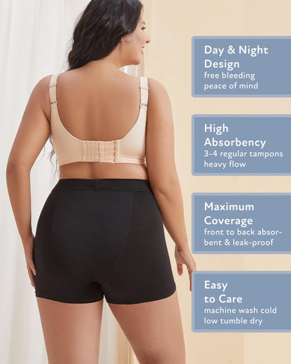 Goat Union 2" Period Boxer Briefs with Organic Cotton Lining: Hi-Rise & No Side Seams