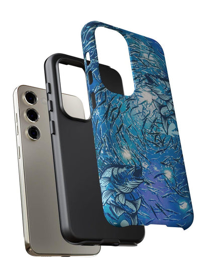 Ocean Blue Fishing Lure Phone Case – Nautical Swirl Design