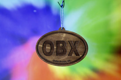 Custom OBX Outer Banks with 2025 on back Wood Ornament
