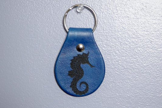 Seahorse Leather Keychain