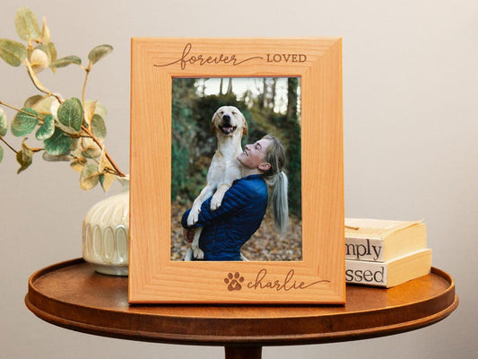 Dog Memorial Picture Frames Personalized, Pet Memorial Gift, Pet Loss Gift for Dog Mom, Dog Photo Frame Personalized, Dog Remembrance Gift