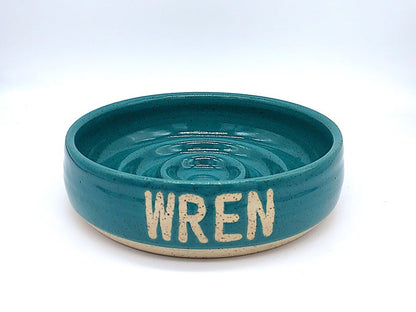 Personalized Slow Feeder Handmade Ceramic Cat Bowl | Custom Bowl | Custom Feeder Bowl | Customization | Pottery | Pet Feeder Bowl