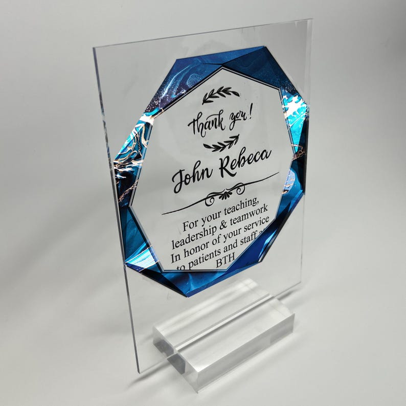 Personalized Employee Award, Retirement Appreciation, for Manager, Staff, Retirement Award Custom Award Plaque 6x8,4x6 inch , Thank you