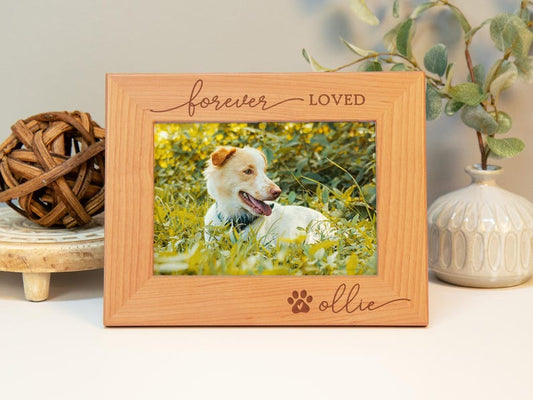 Dog Memorial Picture Frames Personalized, Pet Memorial Gift, Pet Loss Gift for Dog Mom, Dog Photo Frame Personalized, Dog Remembrance Gift