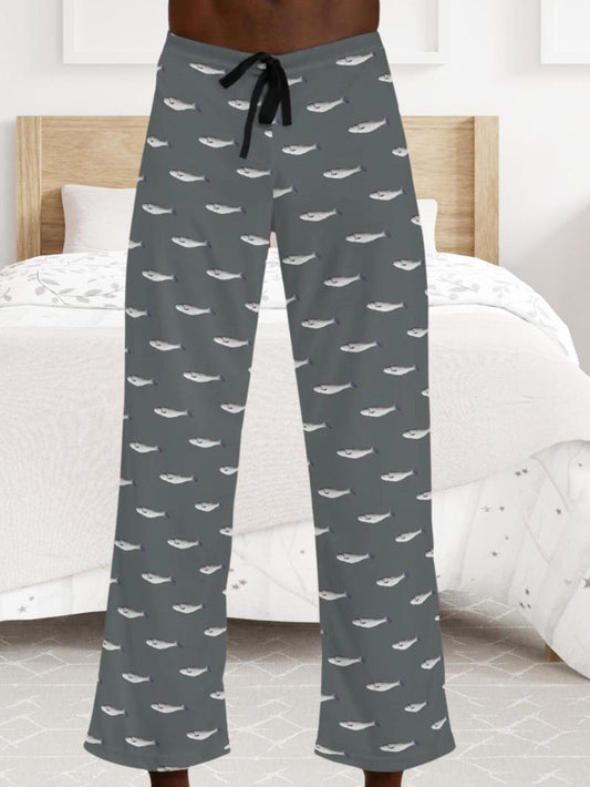 Striped Bass Pajama Pants: Cozy Fishing Lounge Pants