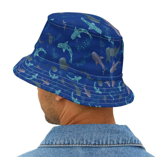 Whale Shark Bucket Hat, Beach Lovers Gift, Marine Life Hat for Men and Women, Vacation Hat, Summer hat, Beach gift, Beach Vibes, travel hat
