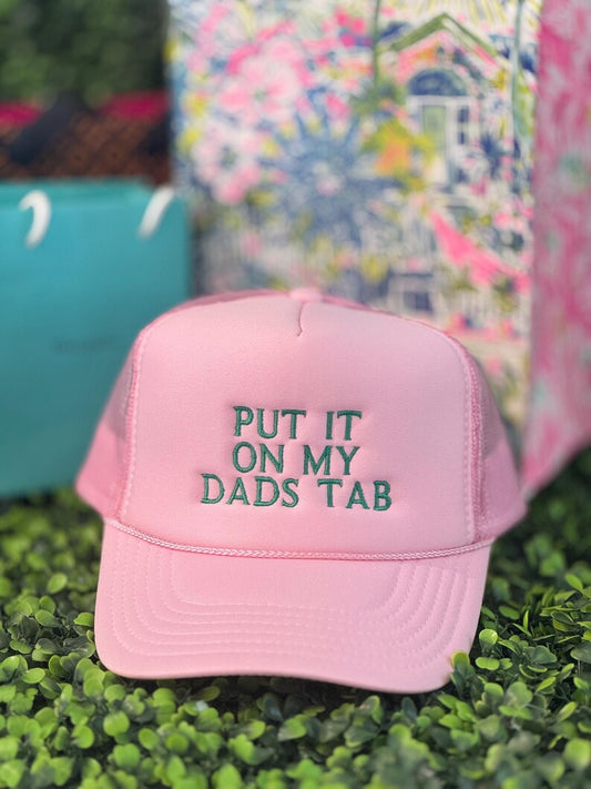 Custom 'Dad's Tab' Trucker Hat - Embroidered Vintage Style