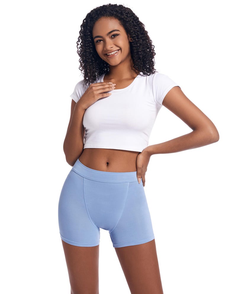 Goat Union 2" Period Boxer Briefs with Organic Cotton Lining: Hi-Rise & No Side Seams