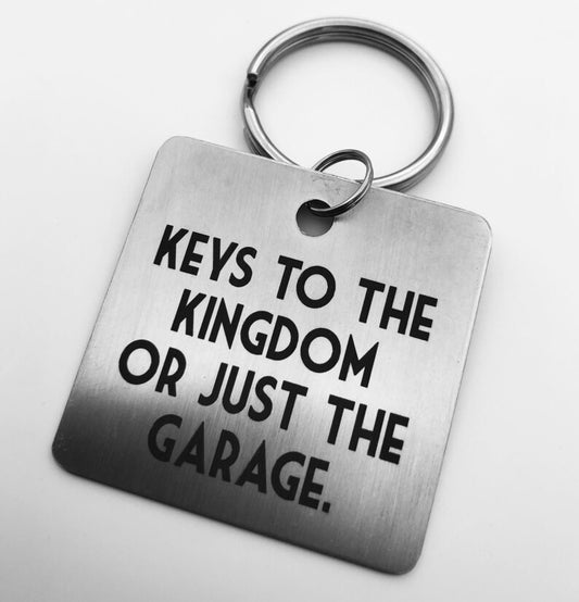 Dad's Keychain - Your Design - Handwriting & Font Options - Personalized, Rectangle, Stainless Steel, Laser engraved Key Chain