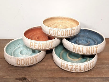 Personalized Slow Feeder Handmade Ceramic Cat Bowl | Custom Bowl | Custom Feeder Bowl | Customization | Pottery | Pet Feeder Bowl