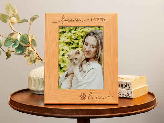 Custom Cat Memorial Frame, Cat Loss Gift for Cat Lovers, Cat Photo Frame, Pet Loss Picture Frame, Cat Memorial Gift, Cat Remembrance Gift
