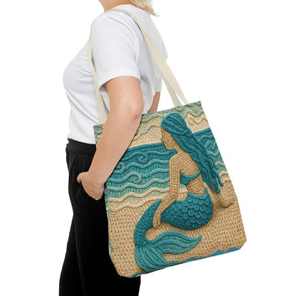 Boho Mermaid Beach Tote Bag, Ocean Lover Gift, Summer Bag, Beach Day Out, Mermaid Core, Mothers Day gift, Beachy Gift for Mom, vacation bag