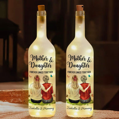 Personalized Mother & Daughter Bottle Lamp, Mothers Day Gifts For Mom, Mom Birthday Gifts, Mother Birthday Gifts, Gifts From Daughter