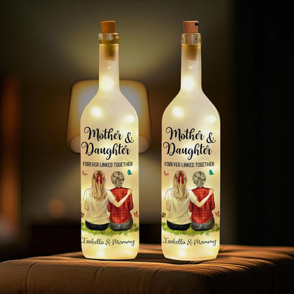 Personalized Mother & Daughter Bottle Lamp, Mothers Day Gifts For Mom, Mom Birthday Gifts, Mother Birthday Gifts, Gifts From Daughter