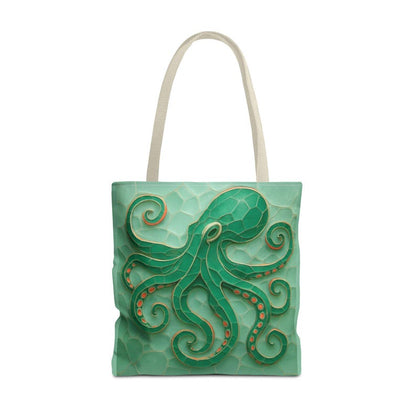 Coastal Octopus Tote Bag, Beach Tote Ocean Bag, Nautical Sea Life Bag, Coastal Market Tote, Ocean Lover Gift, Summer Beach Bag