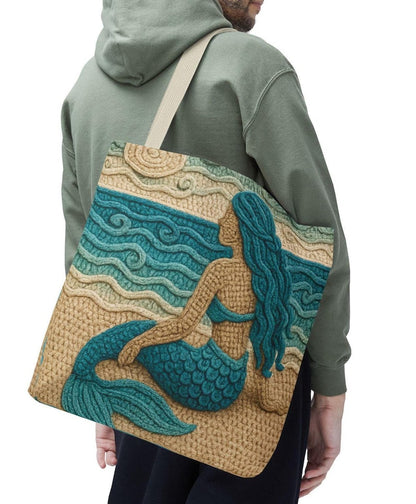 Boho Mermaid Beach Tote Bag, Ocean Lover Gift, Summer Bag, Beach Day Out, Mermaid Core, Mothers Day gift, Beachy Gift for Mom, vacation bag