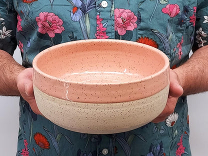 Food or Water 1/3 Dip Handmade Ceramic Dog Bowl | Pottery | Dog Feeder