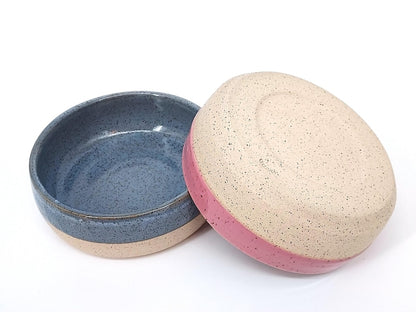 Food or Water 1/3 Dip Handmade Ceramic Dog Bowl | Pottery | Dog Feeder