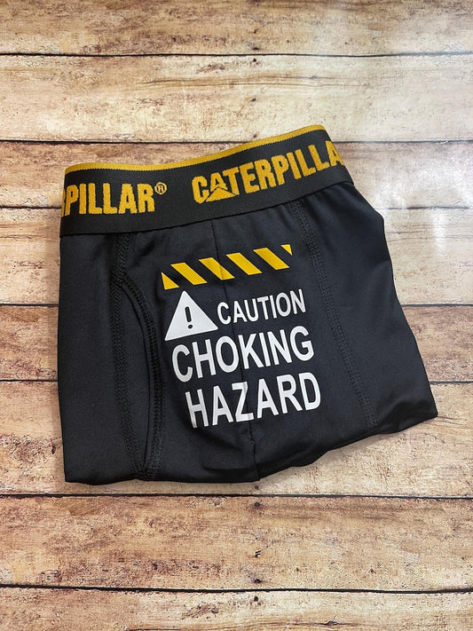 Funny Mens Boxers Caution Choking Hazard Underwear Gag Gift Valentines Anniversary Stocking Stuffer Adult Humor Cotton, CAT