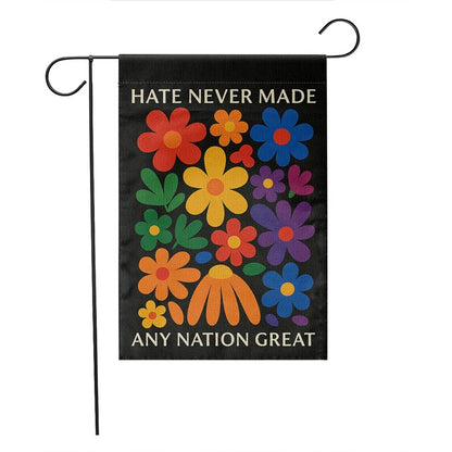 Floral Equality Garden Flag: Progressive Political Yard Decor