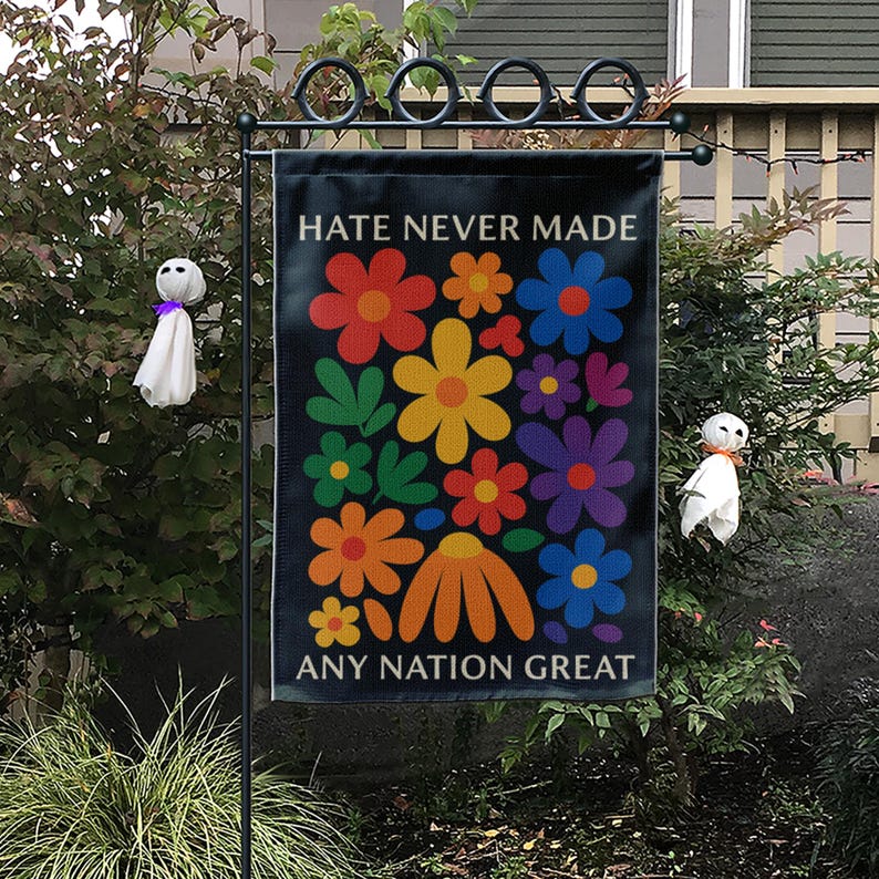 Floral Equality Garden Flag: Progressive Political Yard Decor