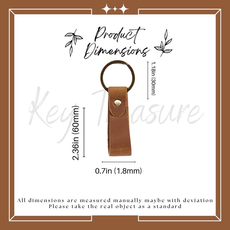 Personalized Crazy Horse Leather Keychain • Laser Engraved