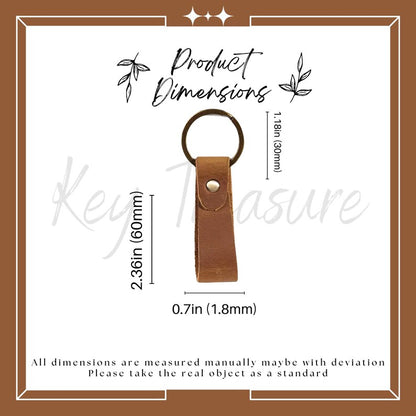 Personalized Crazy Horse Leather Keychain • Laser Engraved