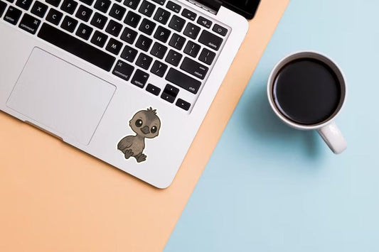 Chibi Emu Sticker – Cute Kawaii Emu Vinyl Decal | Funny Bird Waterproof Sticker for Laptop, Notebook, Water Bottle