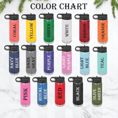 Personalized Toddler Water Bottle, Custom Engraved Sippy Cup, Personalised Tumbler Gift for Kids Baby