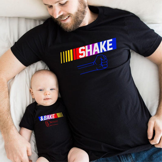 Shake-Bake Shirts, Daddy and Me Outfits,Fathers Day Shirts, Fathers Day Gift,New Dad Gift, Dad and Baby Matching Shirts,Father Son Shirt