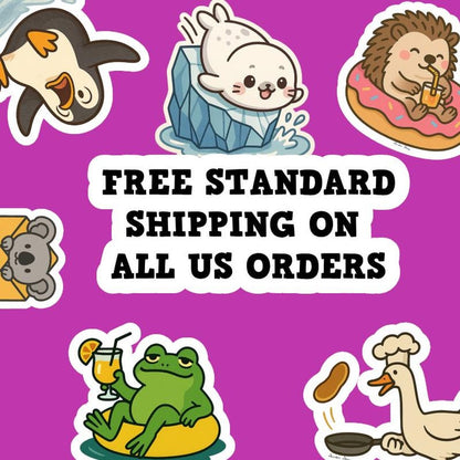 In My Flop Era Sticker – Cute Kawaii Seal Vinyl Decal, Funny Lazy Vibes Aesthetic for Laptop, Water Bottle, or Mental Health Humor