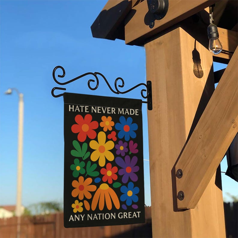 Floral Equality Garden Flag: Progressive Political Yard Decor