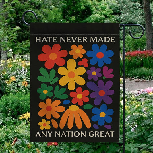 Floral Equality Garden Flag: Progressive Political Yard Decor