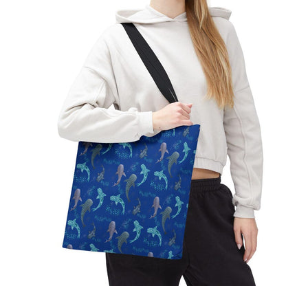 Spotted Whale Shark Ocean-Inspired Tote Bag, Perfect for Beach Trips, Beach Vacation, Honeymoon,  Marine Life Lovers, Beach Bag Gift for Her