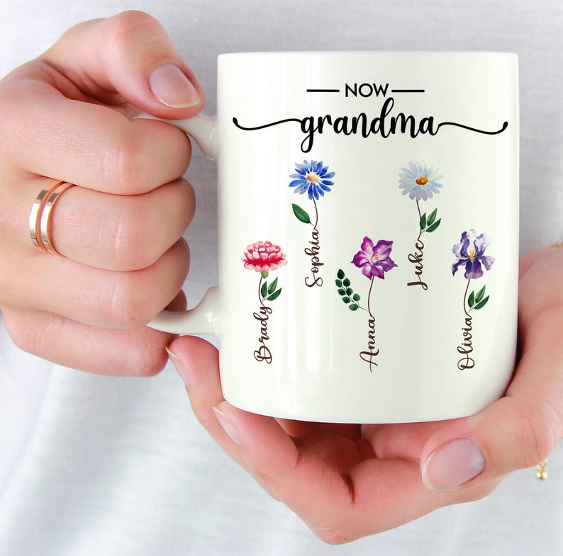 Personalized First Mom Now Grandma Bottle Lamp, Mothers Day Gifts, Birthday Gifts For Mom, Gifts For Grandma Birthday, Mom, Nana Gifts