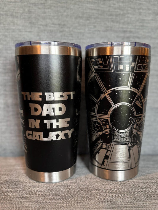 The Best Dad In The Galaxy. Galactic 20oz tumbler.