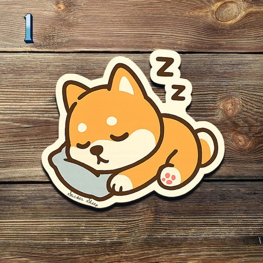 Kawaii Shiba Inu Dog Sticker Pack: Waterproof Vinyl Decals