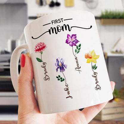 Personalized First Mom Now Grandma Bottle Lamp, Mothers Day Gifts, Birthday Gifts For Mom, Gifts For Grandma Birthday, Mom, Nana Gifts