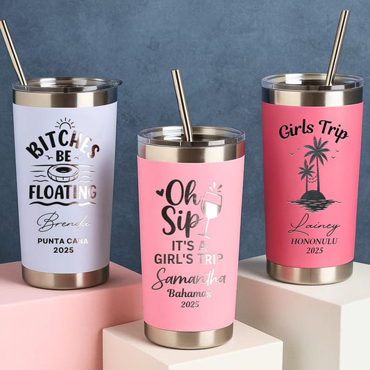 Personalized 20oz tumbler, Custom Tumbler, beach travel mug, skinny tumbler, Sport Soccer Team Merch Logo, Coworker Group Event Gifts