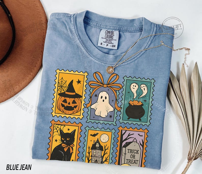 Halloween Cute Ghost Pumpkin Cat Shirt, Cute Ghost Shirt, Retro Ghost Tee, Women's Halloween Shirt, Fall Spooky Cat shirt, Comfort Colors®