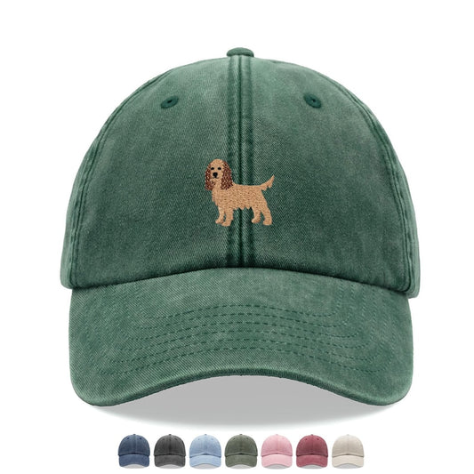 Spaniel Dog Baseball Cap Vintage Washed Cotton Unisex Dad Hat Adjustable Funny Faded Sports Sun Fathers Day Lover Summer Cock King Charles