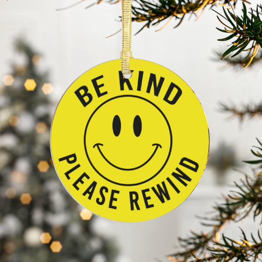 Blockbuster Be Kind Rewind Ornament, 90s Christmas Ornament, Movie Lovers Gift, Vintage Christmas Decor, 80s Film Nostalgia, VHS Ornament