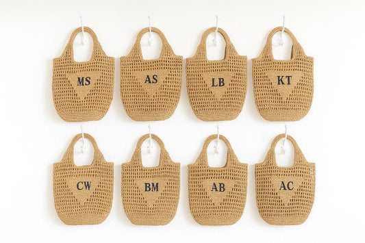 Personalized Straw Beach Bag Tote: Spring Break Bag, Beach Bachelorette Party Favor Girls Trip Idea