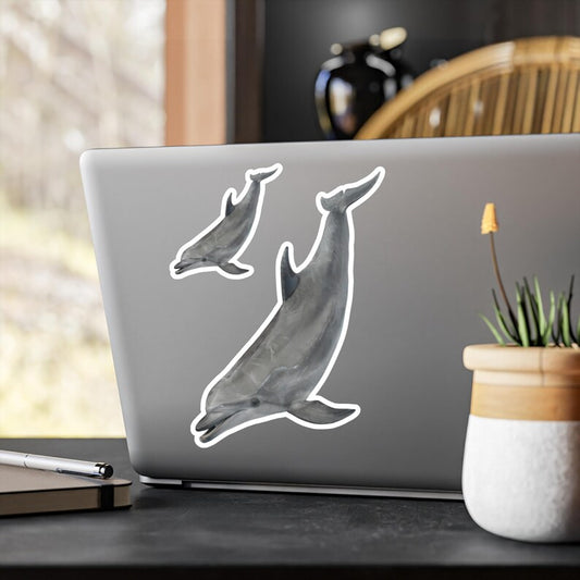 Dolphin Kiss-Cut Vinyl Decals, Ocean Marine Life Decor