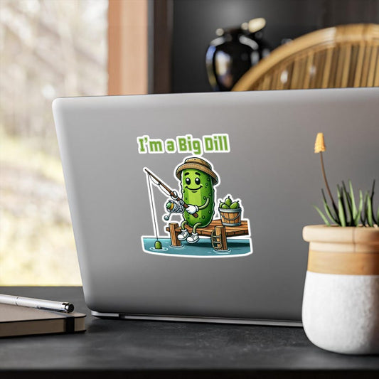 Funny Big Dill Pickle Fishing Vinyl Decal