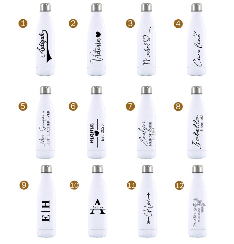 Personalized Insulated Water Bottle,Insulated Stainless Steel Bottle,Bachelorette Party Gift,Travel Tumbler,Mother's Day Gift  2603