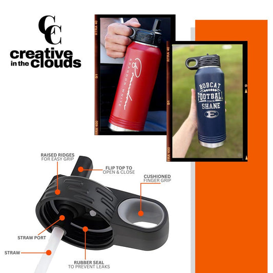 Personalized 32oz Water Bottle: Laser Engraved Stainless Steel Tumbler, Corporate Gift